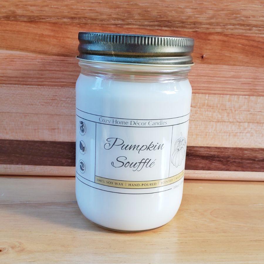 10 oz Pumpkin Souffle Mason Jar Candle