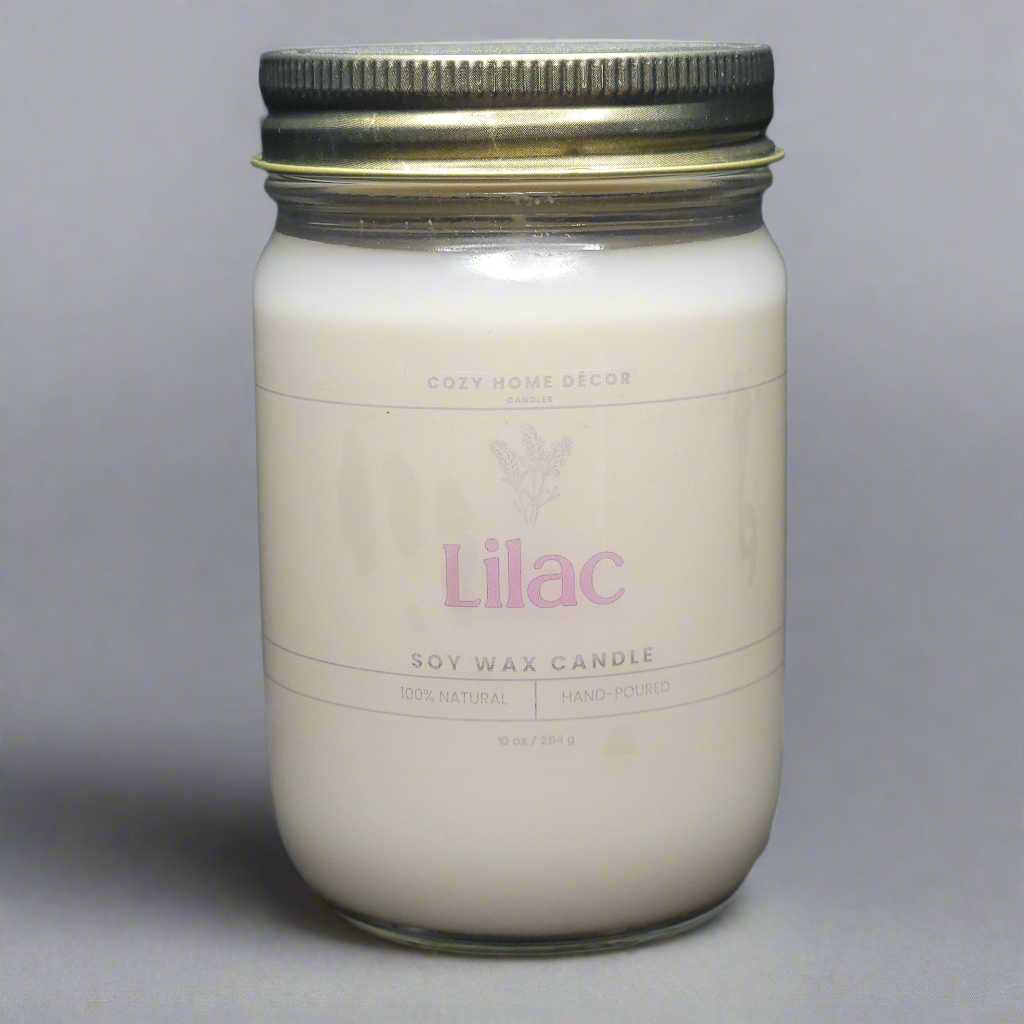 10 oz Lilac Mason Jar Candle