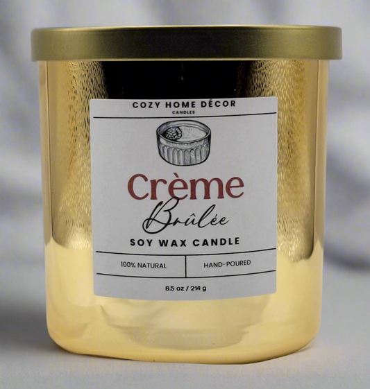 8.5 oz Creme Brulee Candle - Gold