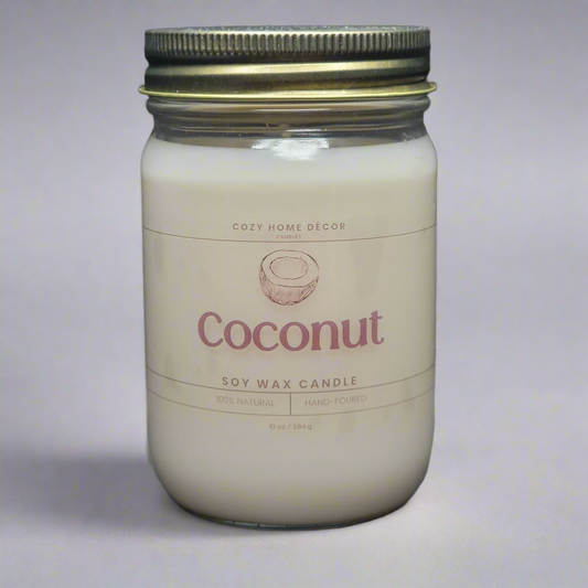 10 oz Coconut Mason Jar Candle