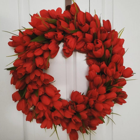 Red Tulip Wreath