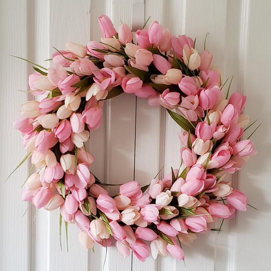 Pink Tulip Wreath
