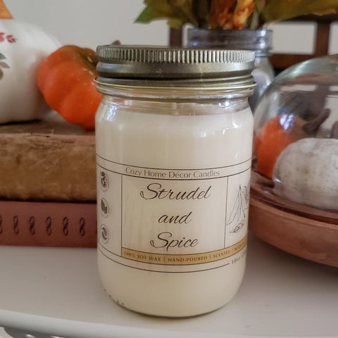 10 oz Strudel and Spice Mason Jar Candle