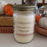 10 oz Strawberry Cheesecake Mason Jar Candle