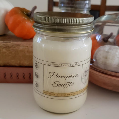 10 oz Pumpkin Souffle Mason Jar Candle