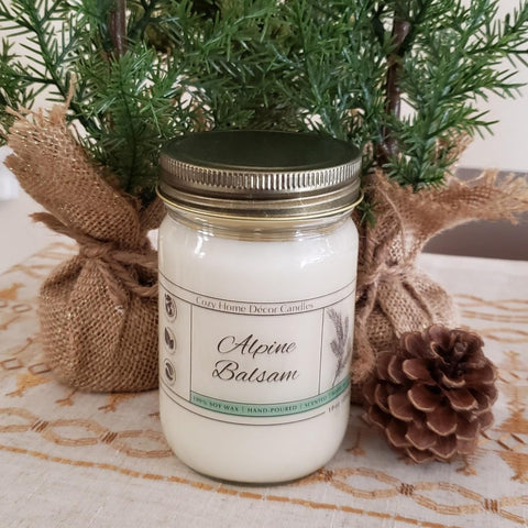 10 oz Alpine Balsam Mason Jar Candle